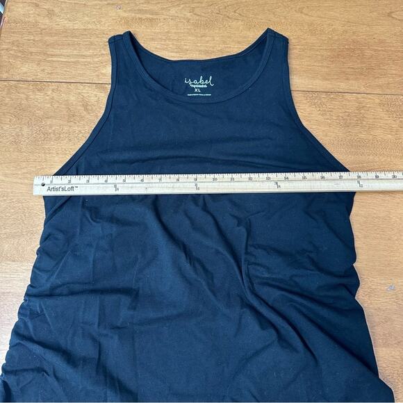 Ingrid & Isabel Essential Bodycon Mini Maternity Dress Black LBD Stretchy Sz XL - Picture 11 of 13